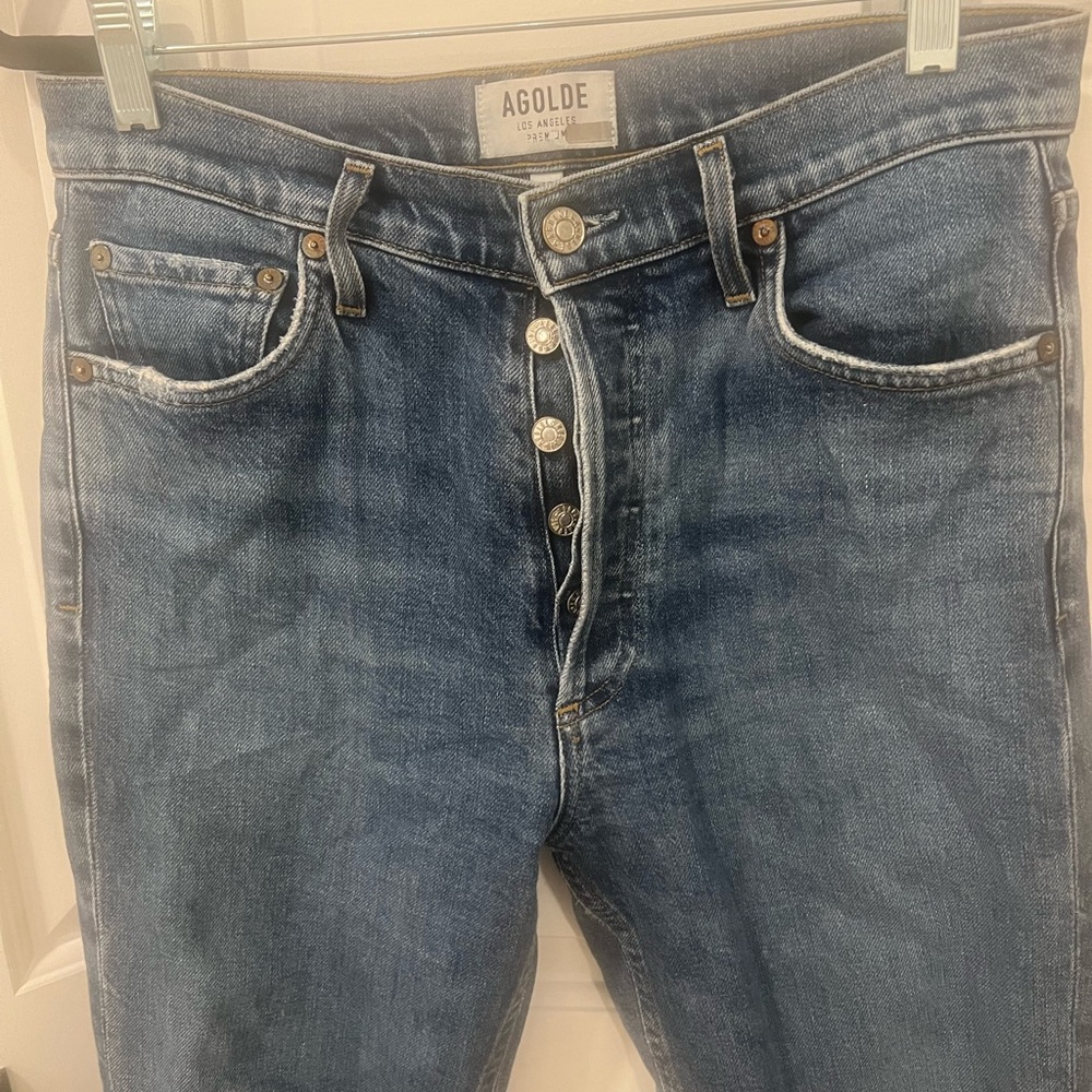 Agolde Riley High Waist Straight Jeans